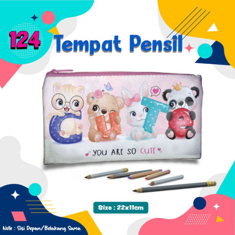 

Tempat Pensil 124 Cute / Cat so Cute / Kotak Pensil / Pouch / Wadah Pensil/ Kotak Souvenir/ Pouch Serbaguna/ Pouch Custom