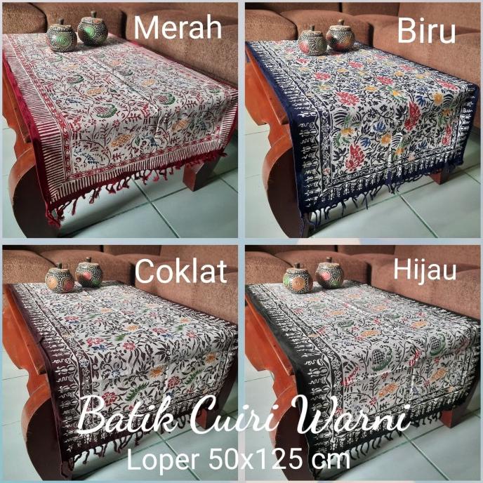 Taplak Meja Tamu Batik Persegi Panjang 50X120 Cm Discount