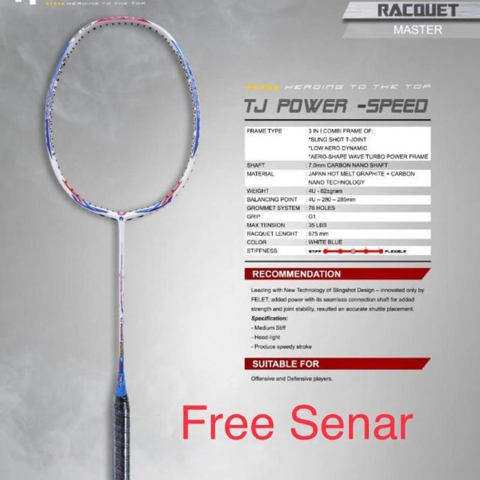 Raket Badminton Felet TJ Power Speed / Control / Power