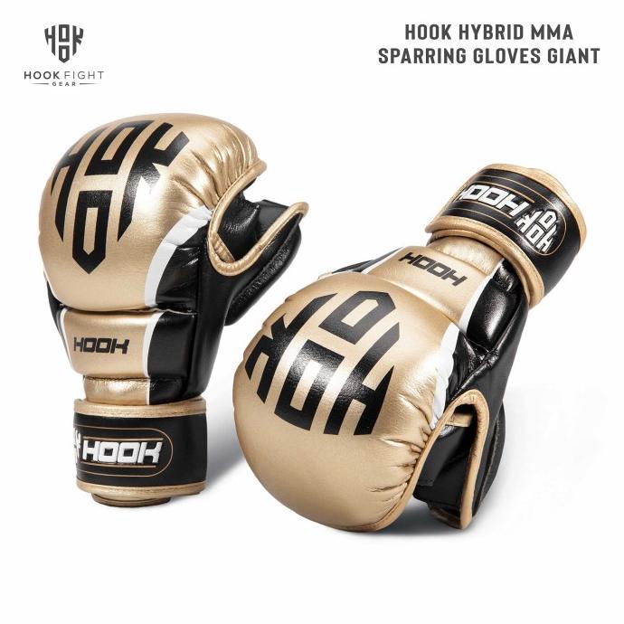 Hook Hybrid MMA Sparring Gloves Giant Gold Sarung Tinju MMA Glove UFC