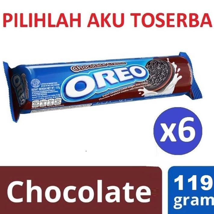 

Biskuit OREO sandwich CHOCOLATE Roll 119 gr - ( HARGA 1 PAKET ISI 6 ) Best Seller