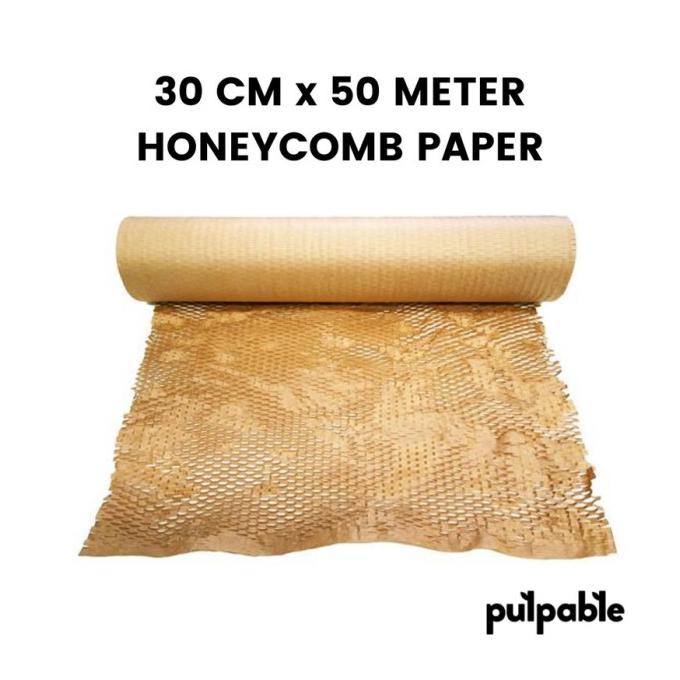 

HONEYCOMB PAPER WRAP - ECO FRIENDLY PACKAGING BUBBLE WRAP - COKLAT