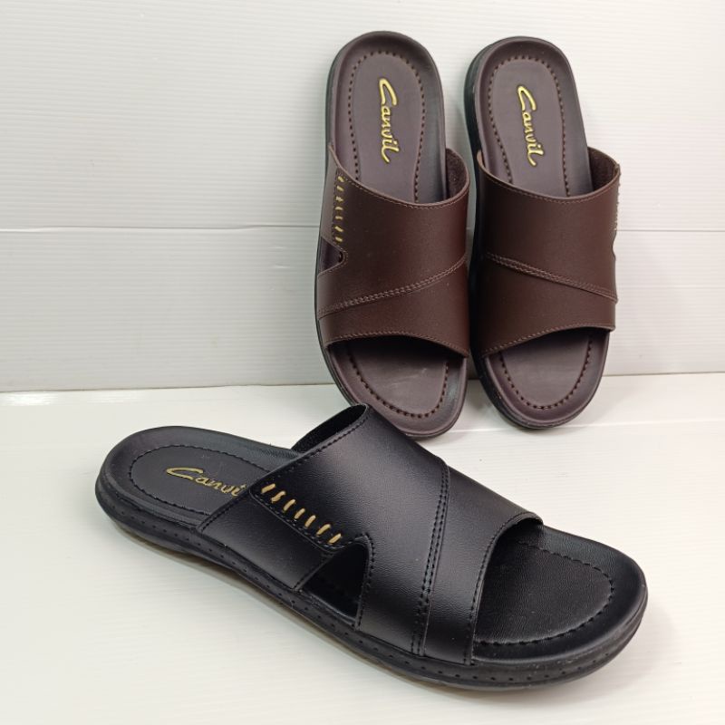 Sandal Selop Pria Bahan Kulit Lembut 39-43 (Vino 01)