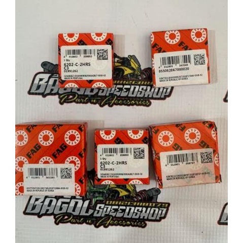 Sepaket Bearing Rasio Ratio Full Fag C3 Ninja Rr R Ss Original