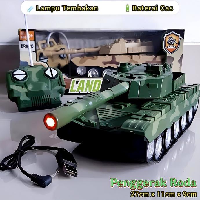 Mainan Tank Remote Control RC War Tank Remot bisa Battle Tembak Peluru