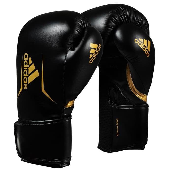 Sarung Tinju Adidas Speed 100 Boxing Gloves Black Gold