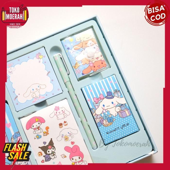 

Paket Jurnal 7 In 1 Sanrio Kado Alat Tulis Buku Stiker Lucu Unik Murah