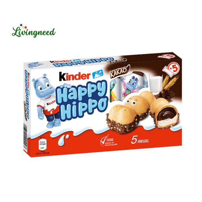 

Kinder Happy Hippo Kakao Isi 5 Biskuit Isi Krim Cokelat - Snack Import Best Seller