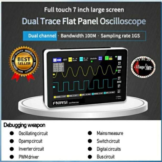 Terlaris Osiloskop Digital Oscilloscope Handheld Portable 100 Mhz 100S/S New