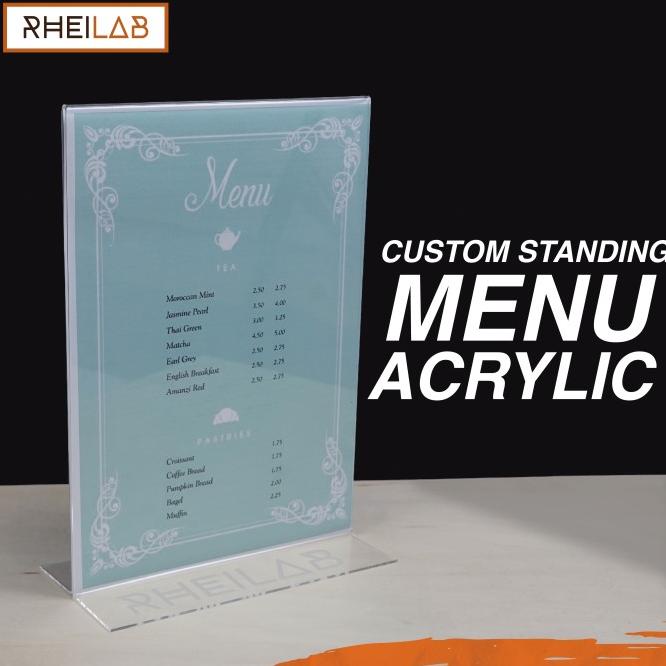 

Baru (A3) Standing Menu Acrylic / Menu Berdiri Akrilik Tempat Qr / Qris Original