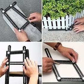 

Penggaris Empat 4 Sisi Four Side Ruler Multifungsi Angle Folding sudut suk04