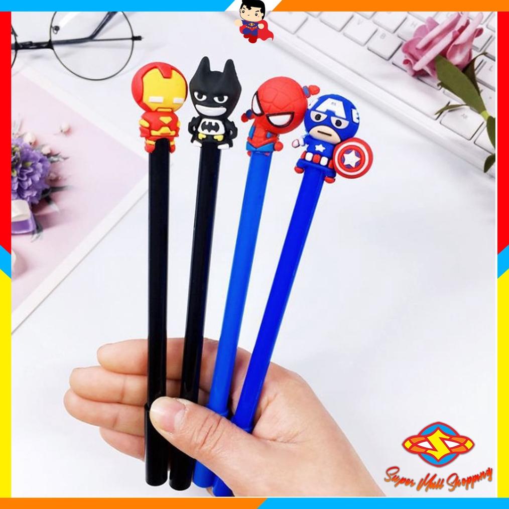 

SMS Pena Karakter SuperHero Gel Pulpen Karakter Pen Tinta Gel Lucu Alat Tulis Karakter Superhero 3D Murah Import