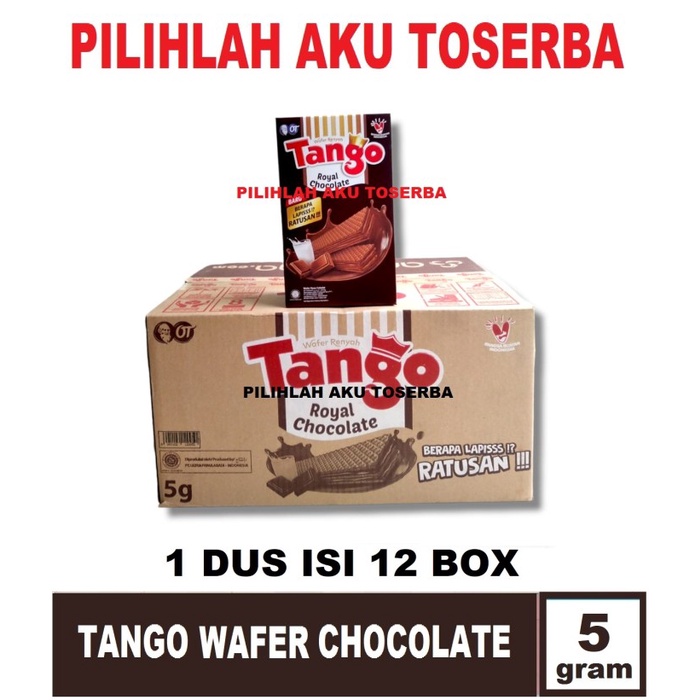 

Tango Wafer CHOCOLATE isi 20 pcs @ 7 gr - (HARGA 1 KARTON ISI 12 BOX)