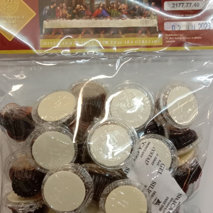 

anggur perjamuan kudus cup hosti polos Rosgung(50 pcs)