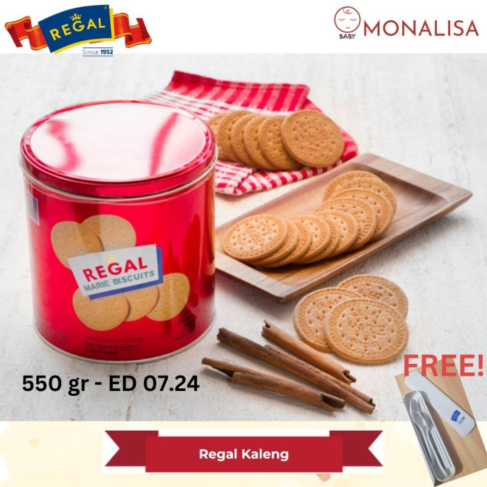 

Marie Regal Biscuits Kaleng 550 gr Biskuit Marie Regal Kaleng 550gr