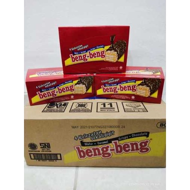 

1 Dus Beng Beng Wafer Extra Chocolate & Caramel 8 Box