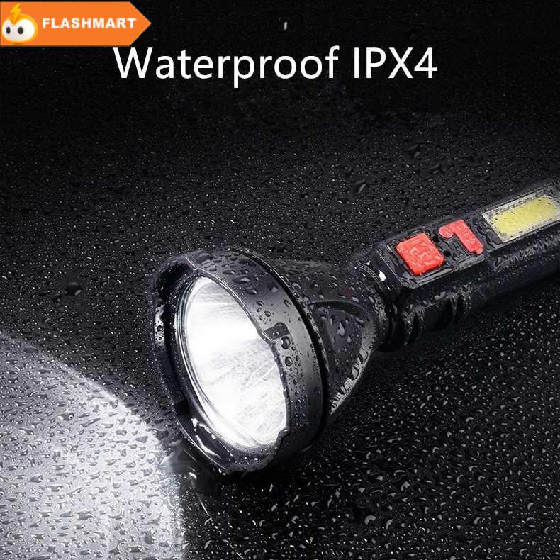 FLASHMART Senter LED USB Rechargeable XPE + COB 800mAh - 830