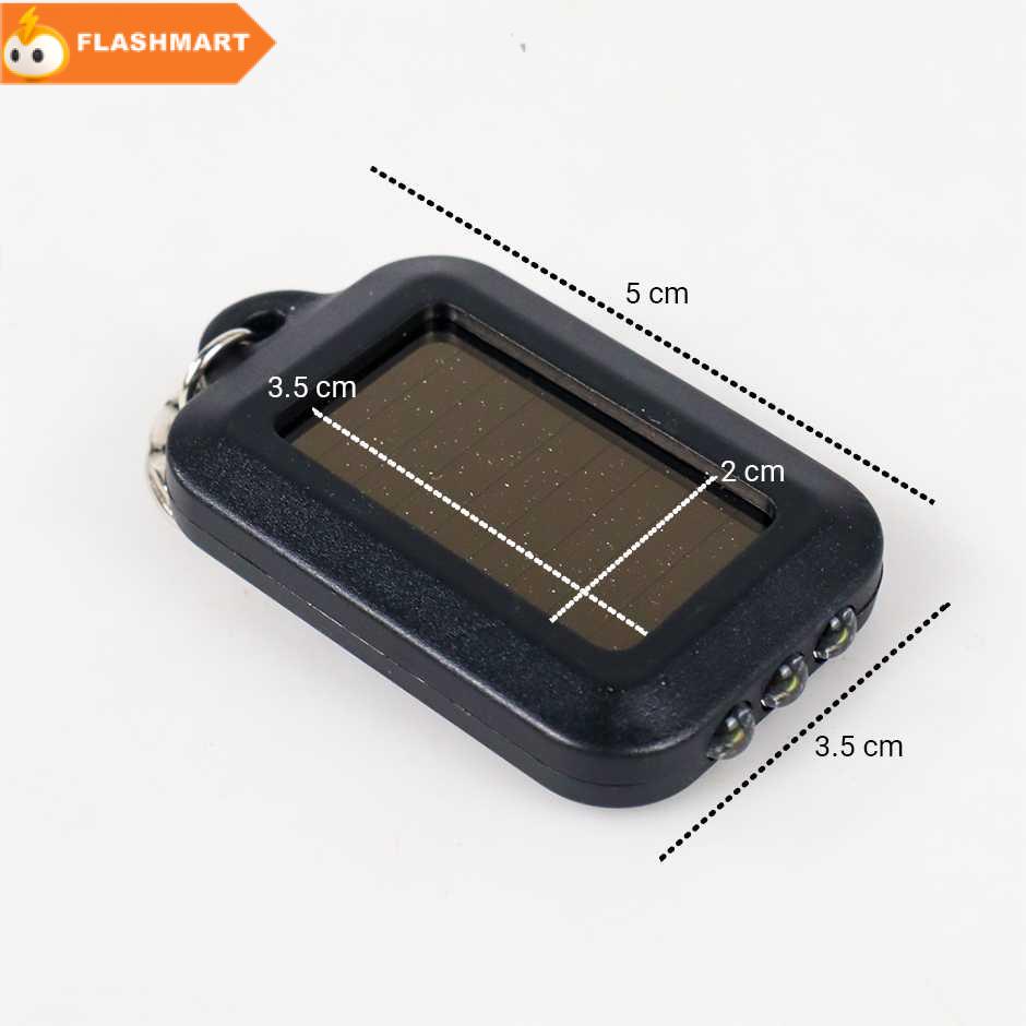 FLASHMART Mini Led Solar Power Rechargeable Flashlight + Keychain - XY