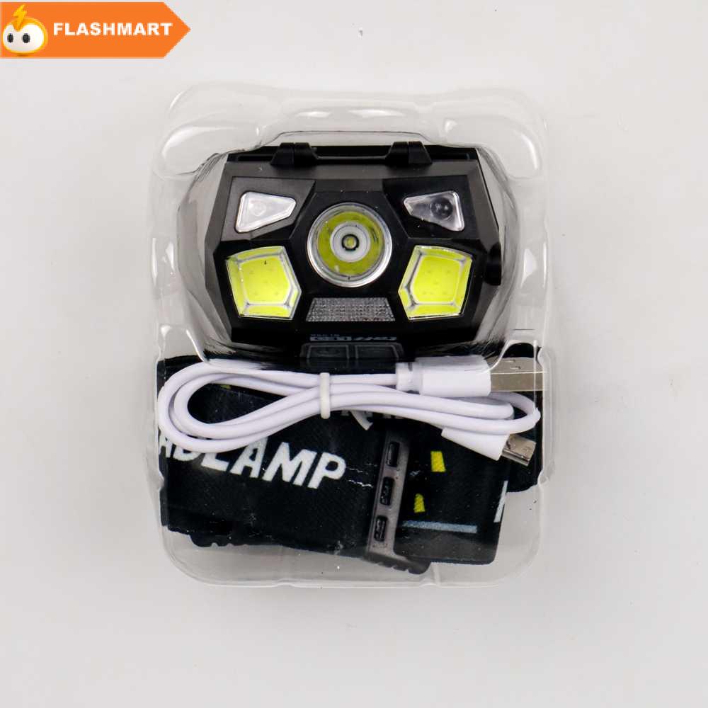 FLASHMART Headlamp Rechargeable USB Motion XPE+COB 10000 Lumens - BL066
