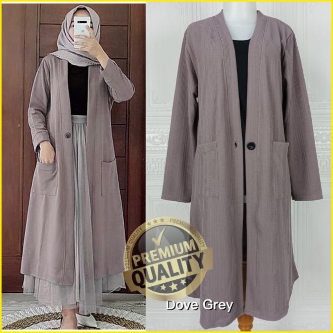 AK5 Long Cardigan Rajut Wanita Blazer Kardigan Panjang Wanita LD 104