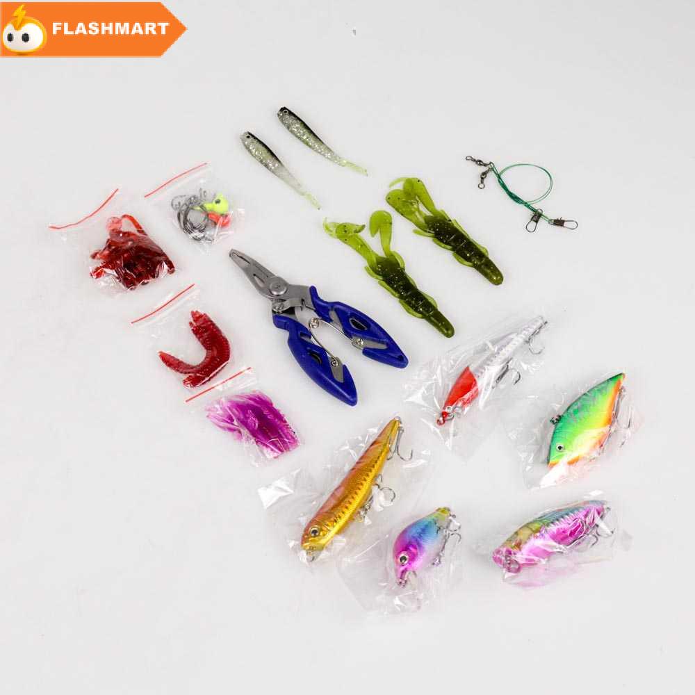 FLASHMART Umpan Pancing Ikan Set Fishing Bait Kit 109PCS - DWS250-G