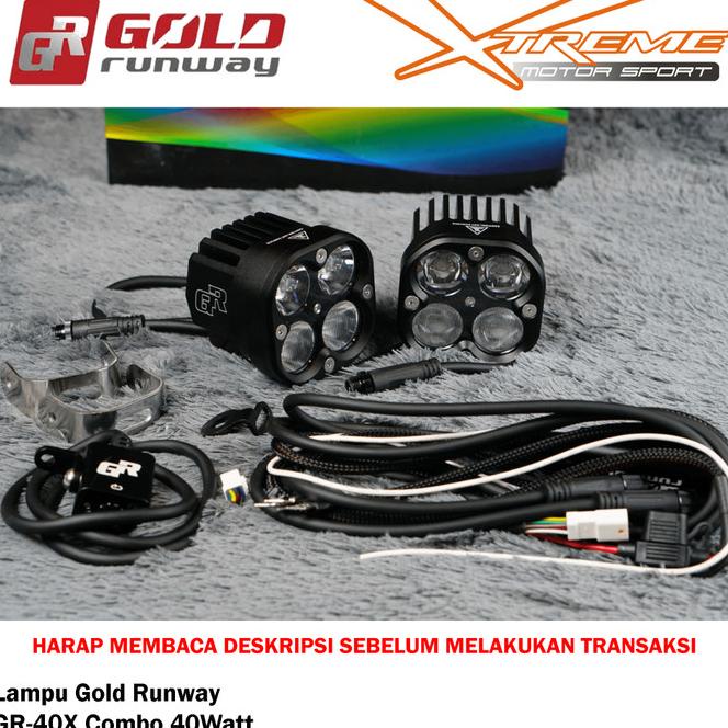 Lampu Foglamp Gold Runway 40Watt Double Sepasang Garansi