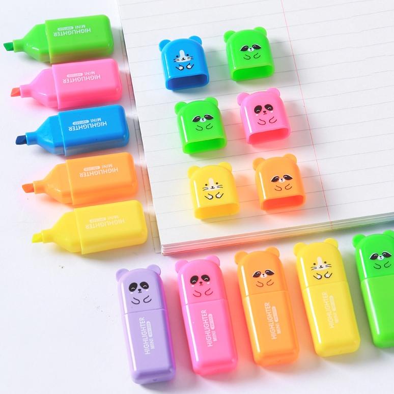 

Stabilo Mini 4 Warna 5 / 6 Warna Bentuk Beruang Lucu