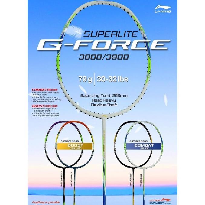 Raket Lining G Force Superlite 3500 / 3600 / 3700 / 3800 / 3900