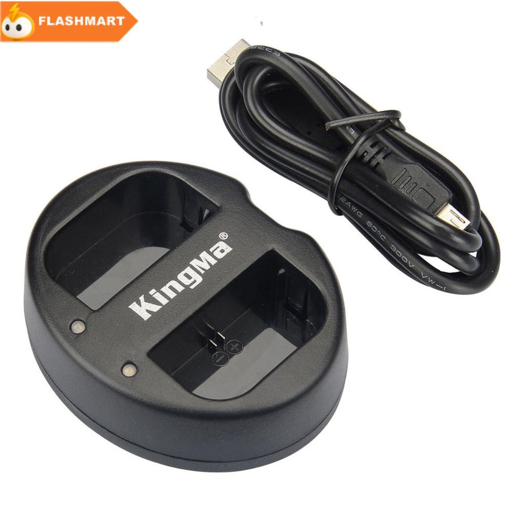 FLASHMART KingMa Charger Baterai 2 Slot Canon 5D2 5D3 70D 60D 6D 7D 7D2 - LP-E6