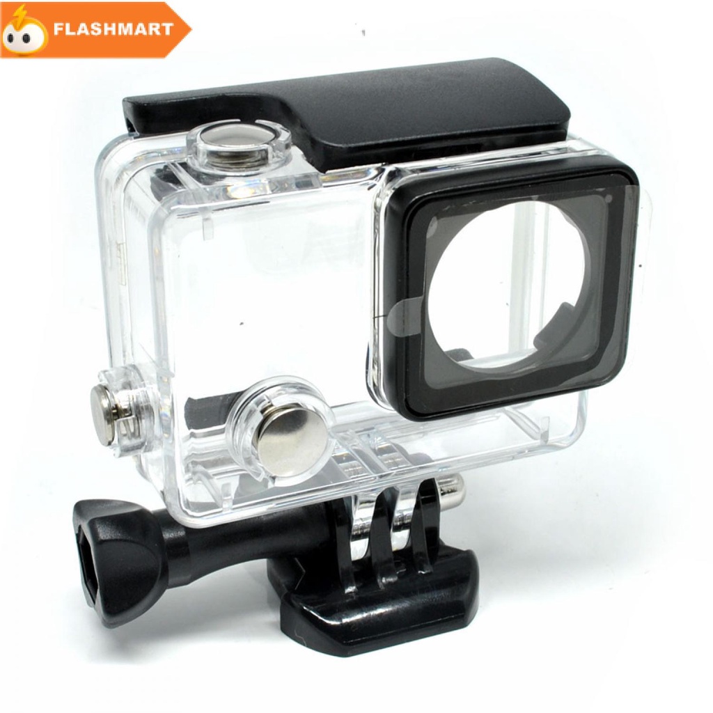 FLASHMART Dazzne Waterproof Flat Button Housing Case For GoPro Hero 4 - DZ-307