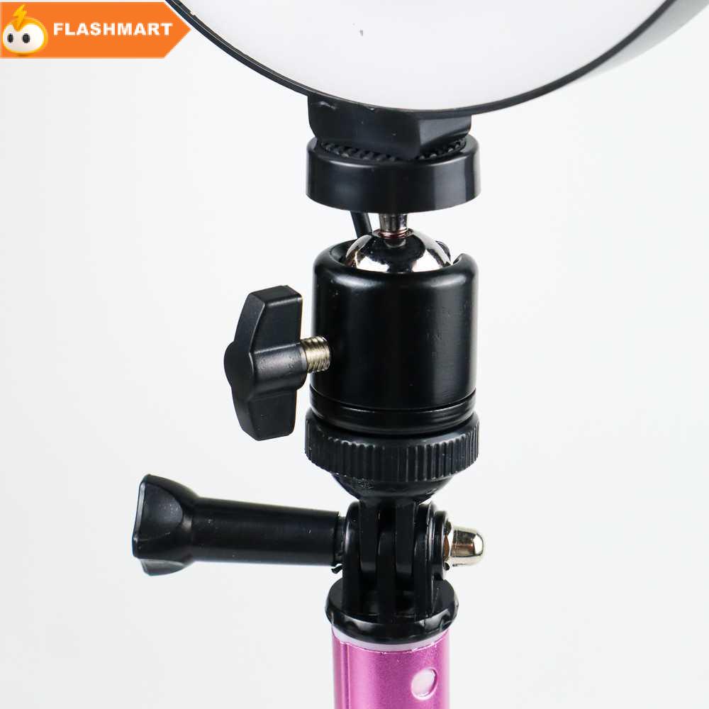 FLASHMART TaffSTUDIO Lampu Halo Ring Light LED Kamera 16CM with Tripod - EL940008A