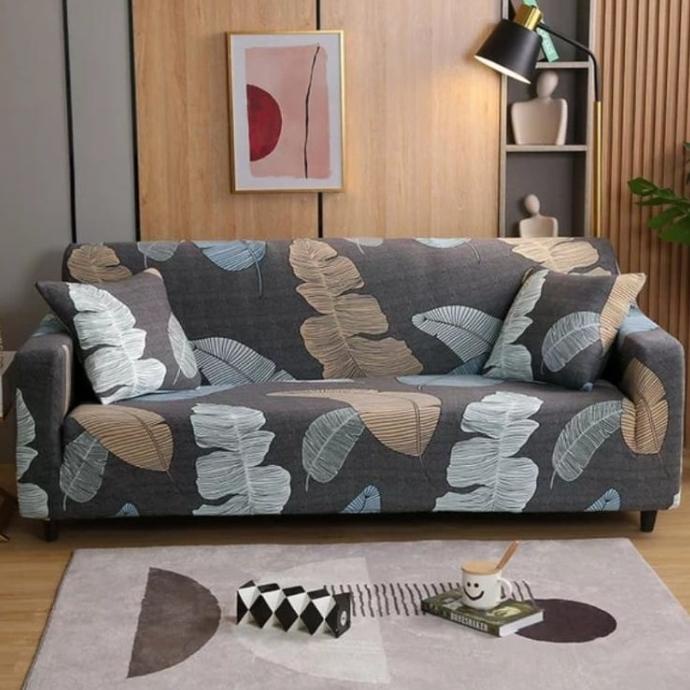 Cover sofa 1 2 3 4 seater ELASTIC Sarung sofa MOTIF import