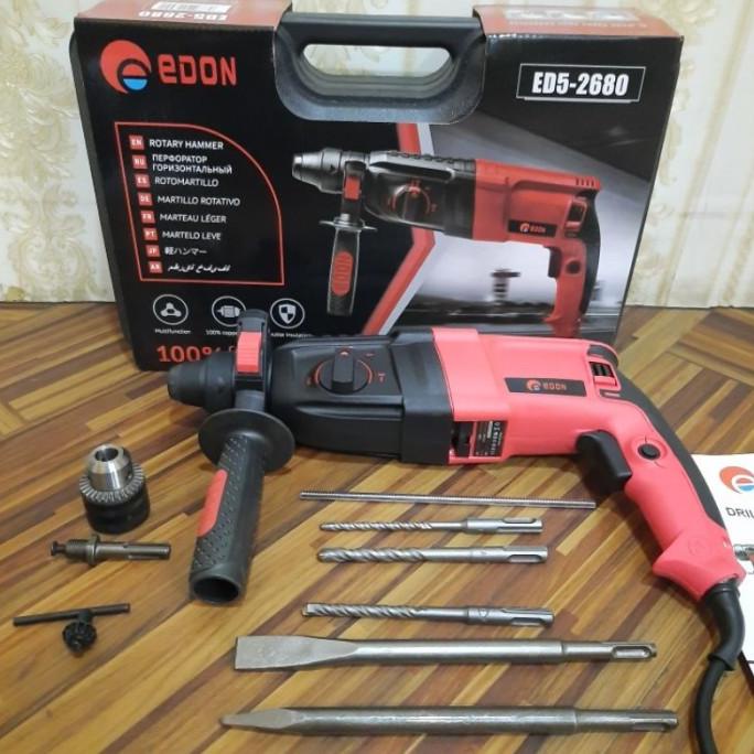 Mesin Bor Hammer EDON ED5-2680 Mesin Bobok Beton Tembok SDS Plus.