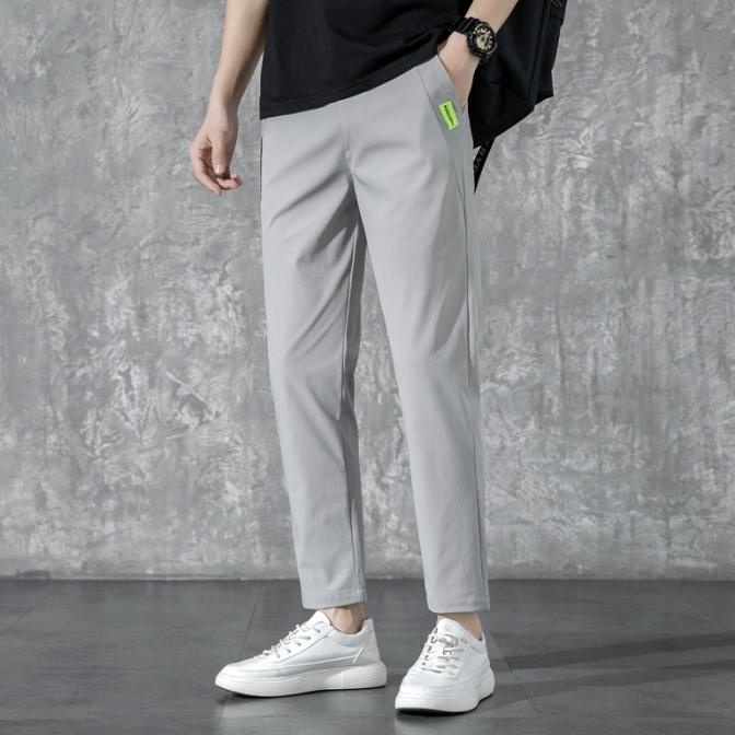 Celana Pria Kain Stretch Empat Sisi Celana Panjang Pria Casual Elastis