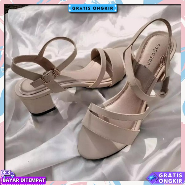 5Cm Spatu Wanita Kaca High Heels Heel Breasmaid Hell Brukat Cewe Wisuda 3Cm Hils Import Premium Ting