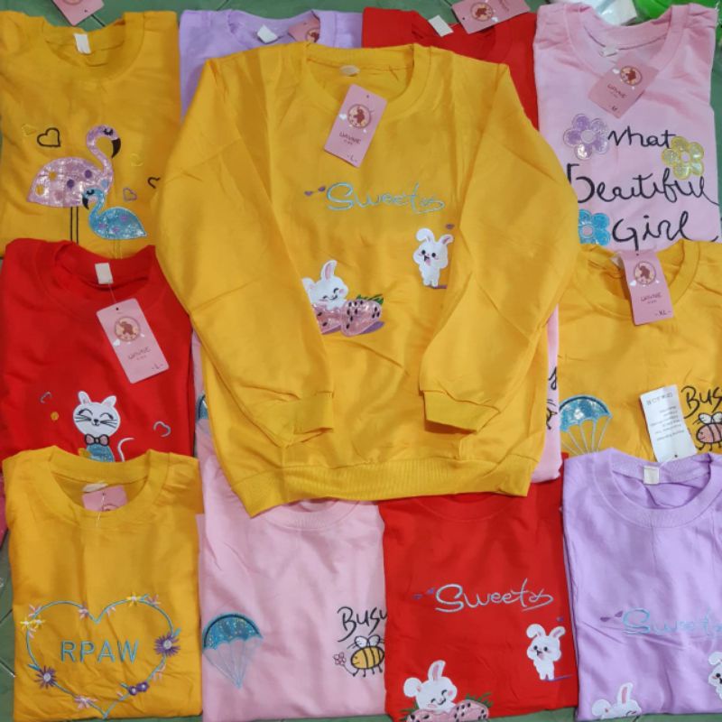 1-10tahun sweater kaos lengan panjang import anak perempuan cewek usia 1 2 3 4 5 6 7 8 9 10tahun