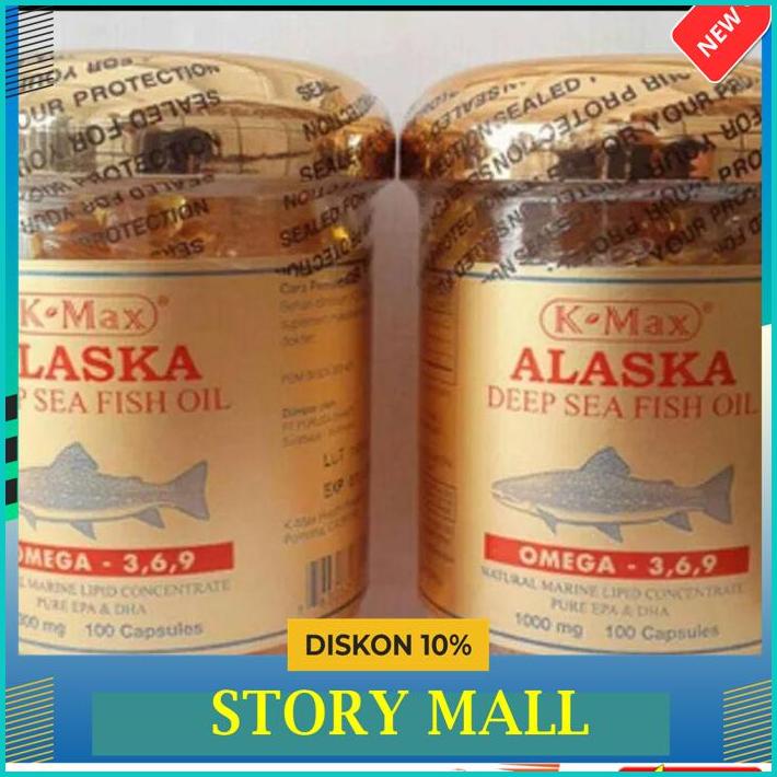 K-MAX ALASKA DEEP SEA FISH OIL OMEGA 3 6 9 / MINYAK IKAN OMEGA 3 / MINYAK IKAN ALASKA TERLARIS