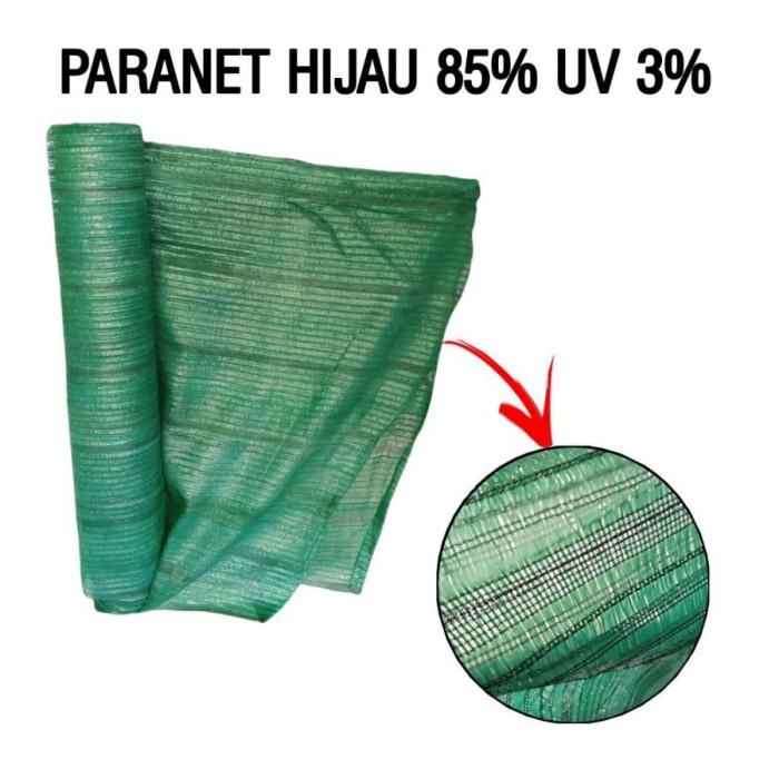 Terlaris Jaring Paranet Uv Atap Hijau 85% Uv 3% Lebar 3 Meter X 5 Meter Atap