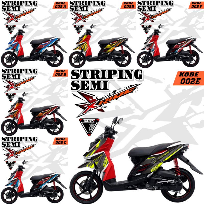 (Bisa COD) Sticker Yamaha X-Ride old / Striping variasi X-Ride 125 new / Decal X-Ride lama custom ak