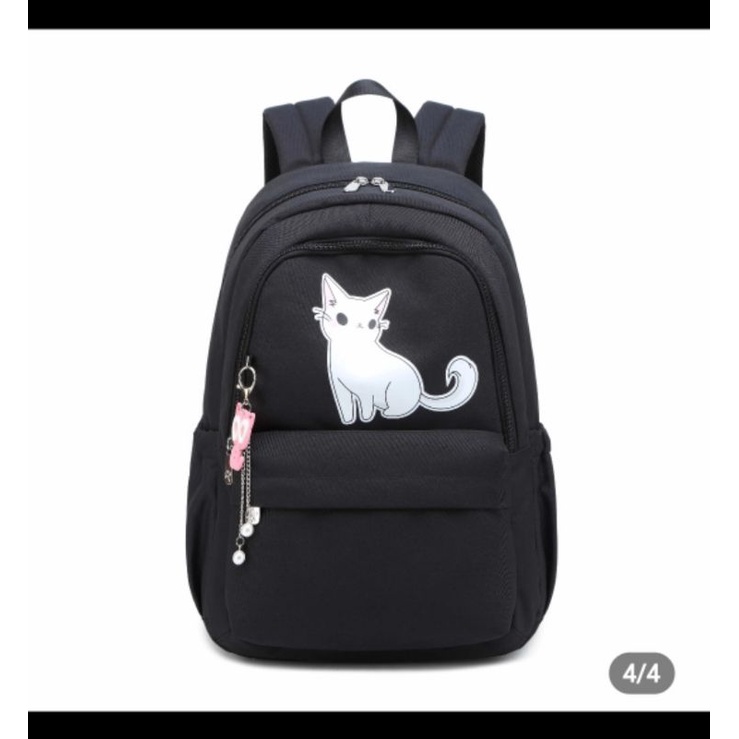 Tas Ransel Wanita Tas Ransel Sekolah Motif Kucing Tas Backpack Sekolah