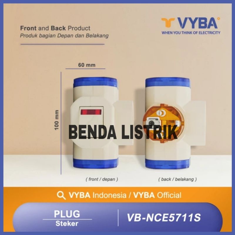 T Arde + Switch Vyba - Tee Arde + Switch Vyba - T Arde 3 Lubang Dengan Saklar Lampu