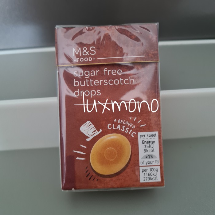 

M&S MARKS & AND SPENCER SUGAR FREE BUTTERSCOTCH DROPS CANDY PERMEN