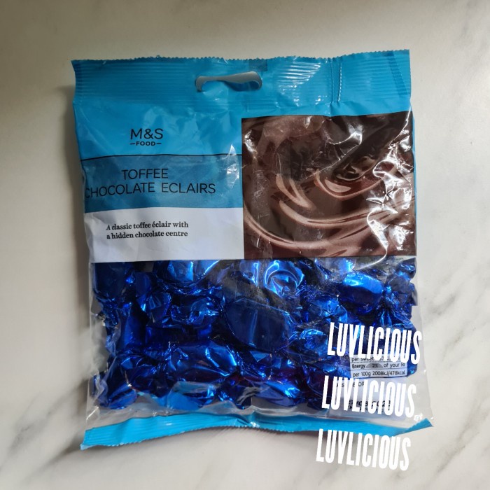

M&S MARK MARKS & AND SPENCER TOFFEE CHOCOLATE ECLAIRS CANDY PERMEN