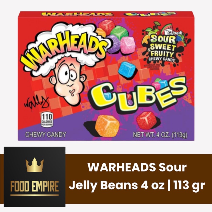 

WARHEADS Sour Chewy Cubes 4 oz Chewy Candy 113 gram