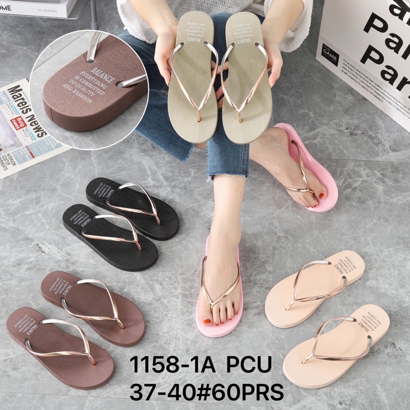 sandal cewek jepit tali bening 1158-A1