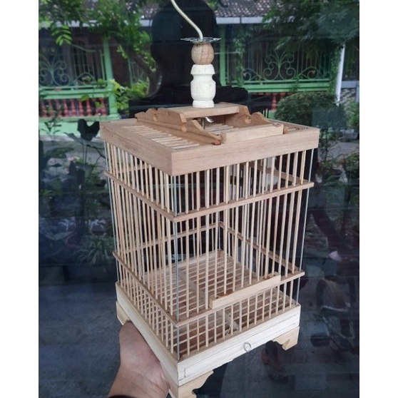 Ngetrends Sangkar burung kecil kayu jati untuk burung prenjak colibry Harga Diskon