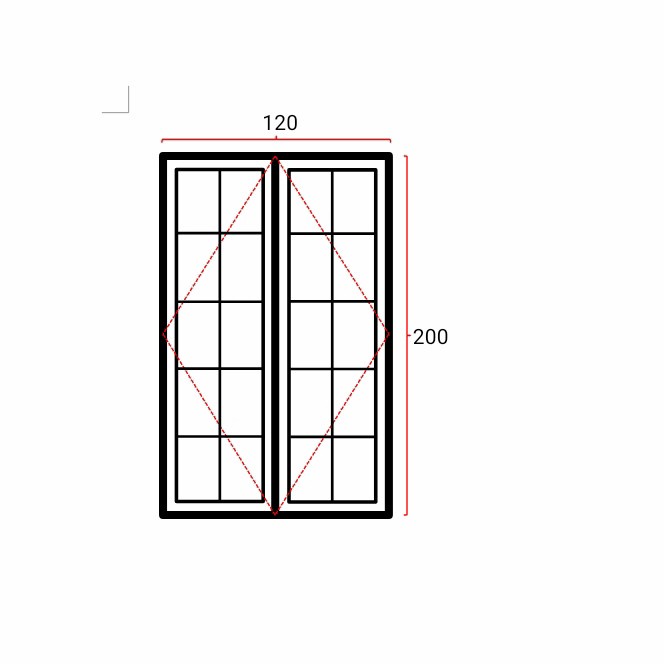 Terlaris Jendela Aluminium Double Ornamen 120X200