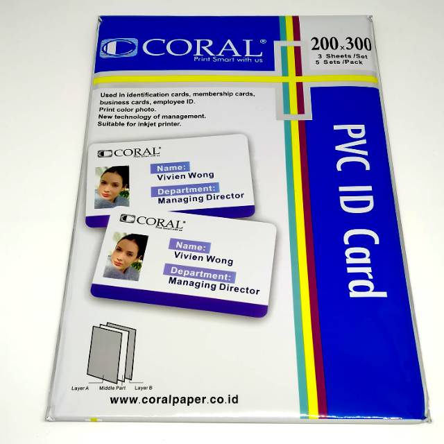 

Coral Paper Id Card A4 / Pack