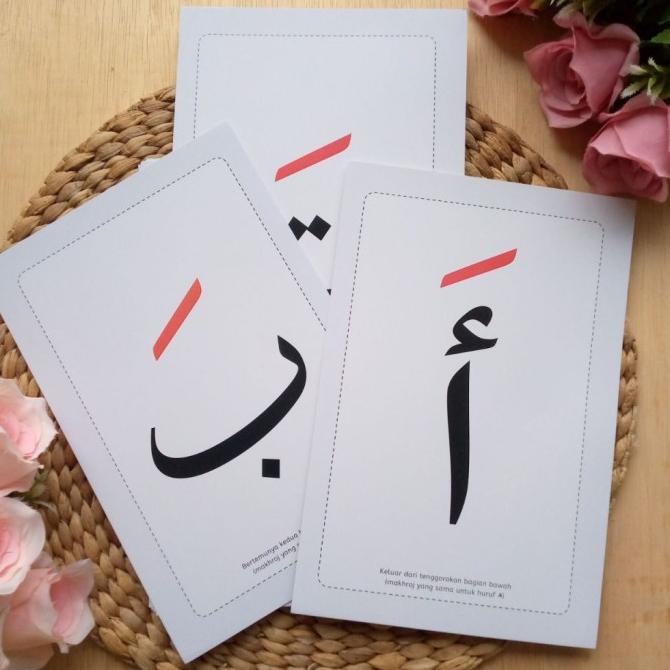 FLASH SALE FLASHCARD HIJAIYAH HARAKAT FATHAH UKURAN BESAR A5 TERMURAH