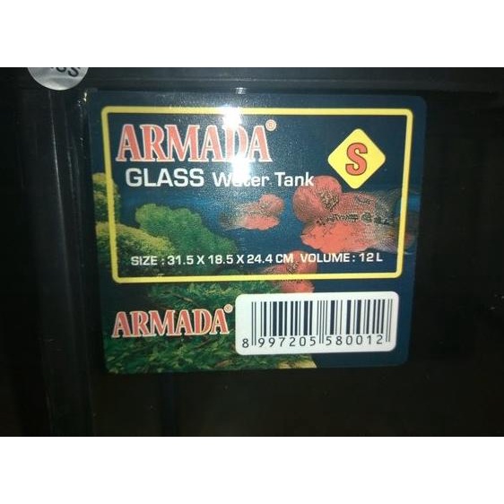 Tank Aquarium -- Aquarium Glass Water Tank Akrilik Volume 12L --
